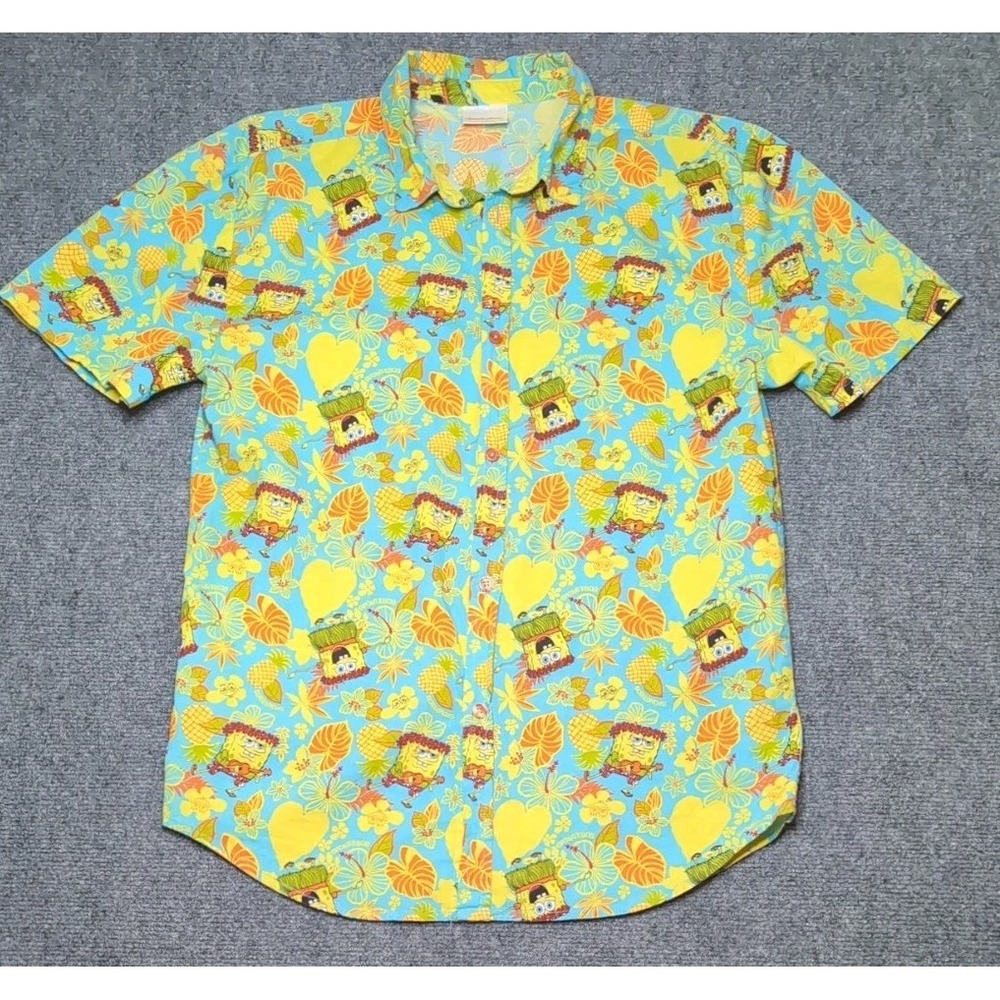 Nickelodeon Spongebob Squarepants Youth XL 18/20 Hawaiian Button Down Shirt
